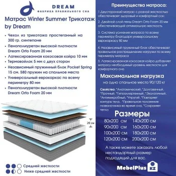 Матрас ортопедический Florenzia Трикотаж 160х200